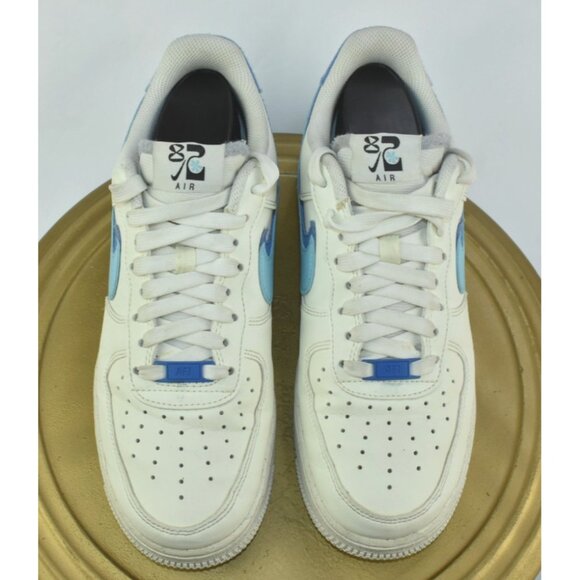 Nike Air Force 1 '07 LV8 82 Men's Shoes Size 8 Blue Chill/White Sneakers - Picture 6 of 11